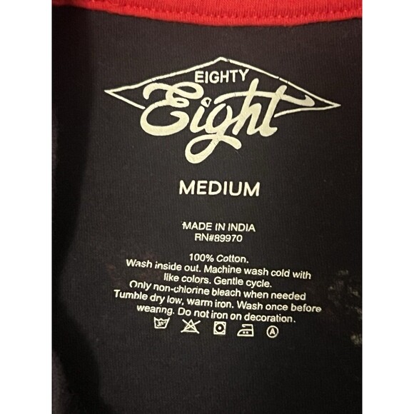 Eighty Eight Mens T-Shirt Blue Santa Claus Aliens Stealing Christmas Size Medium - Picture 5 of 8